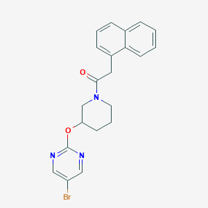 molecular formula C21H20BrN3O2 B2583420 1-(3-((5-Bromopyrimidin-2-yl)oxy)piperidin-1-yl)-2-(naphthalen-1-yl)ethanone CAS No. 2034327-13-2