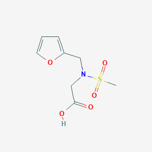 molecular formula C8H11NO5S B2583421 N-(呋喃-2-基甲基)-N-(甲磺酰基)甘氨酸 CAS No. 1181984-58-6