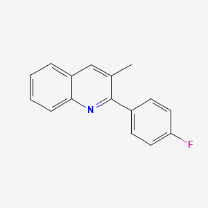 molecular formula C16H12FN B2583425 2-(4-氟苯基)-3-甲基喹啉 CAS No. 577-90-2