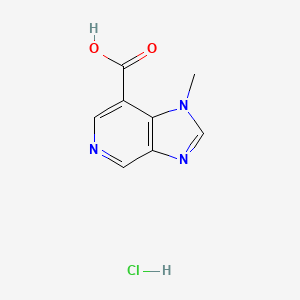 molecular formula C8H8ClN3O2 B2583430 1-甲基-1H-咪唑并[4,5-c]吡啶-7-羧酸盐酸盐 CAS No. 1989672-50-5