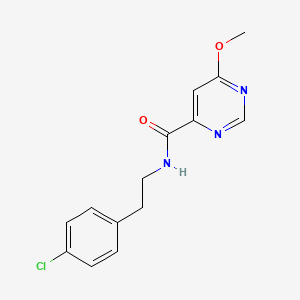 molecular formula C14H14ClN3O2 B2583431 N-(4-氯苯乙基)-6-甲氧基嘧啶-4-甲酰胺 CAS No. 2034579-30-9