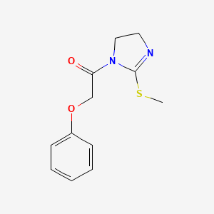 molecular formula C12H14N2O2S B2583447 1-(2-(甲硫基)-4,5-二氢-1H-咪唑-1-基)-2-苯氧基乙酮 CAS No. 851863-42-8