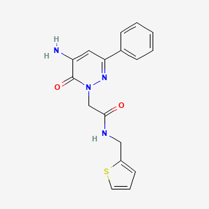 molecular formula C17H16N4O2S B2583451 2-(5-amino-6-oxo-3-phenylpyridazin-1(6H)-yl)-N-(thiophen-2-ylmethyl)acetamide CAS No. 1203253-23-9