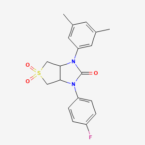 molecular formula C19H19FN2O3S B2583454 1-(3,5-dimethylphenyl)-3-(4-fluorophenyl)tetrahydro-1H-thieno[3,4-d]imidazol-2(3H)-one 5,5-dioxide CAS No. 879927-97-6