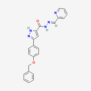 3-(4-(Benzyloxy)phenyl)-N'-(2-pyridinylmethylene)-1H-pyrazole-5-carbohydrazide