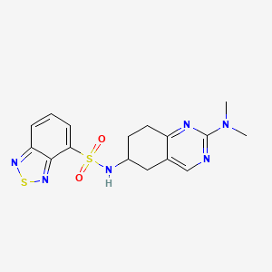 molecular formula C16H18N6O2S2 B2583475 N-[2-(dimethylamino)-5,6,7,8-tetrahydroquinazolin-6-yl]-2,1,3-benzothiadiazole-4-sulfonamide CAS No. 2097898-48-9