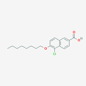 molecular formula C19H23ClO3 B2583478 5-Chloro-6-(octyloxy)-2-naphthoic acid CAS No. 74840-00-9