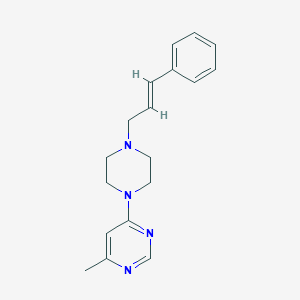 molecular formula C18H22N4 B2583482 4-Methyl-6-[4-[(E)-3-phenylprop-2-enyl]piperazin-1-yl]pyrimidine CAS No. 2415641-93-7