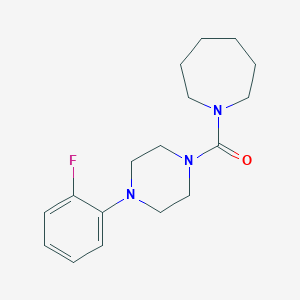molecular formula C17H24FN3O B2583485 1-[4-(2-Fluorophenyl)piperazine-1-carbonyl]azepane CAS No. 825607-25-8