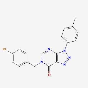 molecular formula C18H14BrN5O B2583487 6-(4-溴苄基)-3-(对甲苯基)-3H-[1,2,3]三唑并[4,5-d]嘧啶-7(6H)-酮 CAS No. 863019-29-8