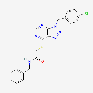 N-benzyl-2-((3-(4-chlorobenzyl)-3H-[1,2,3]triazolo[4,5-d]pyrimidin-7-yl)thio)acetamide