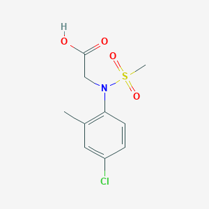 molecular formula C10H12ClNO4S B2583491 [(4-Chloro-2-methyl-phenyl)-methanesulfonyl-amino]-acetic acid CAS No. 425625-27-0