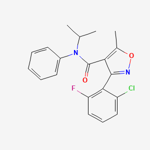 molecular formula C20H18ClFN2O2 B2583492 3-(2-chloro-6-fluorophenyl)-N-isopropyl-5-methyl-N-phenyl-4-isoxazolecarboxamide CAS No. 866150-64-3