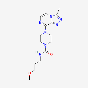 molecular formula C15H23N7O2 B2583493 N-(3-methoxypropyl)-4-(3-methyl-[1,2,4]triazolo[4,3-a]pyrazin-8-yl)piperazine-1-carboxamide CAS No. 1903518-31-9