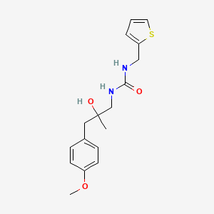 molecular formula C17H22N2O3S B2583496 1-(2-Hydroxy-3-(4-methoxyphenyl)-2-methylpropyl)-3-(thiophen-2-ylmethyl)urea CAS No. 1396870-27-1