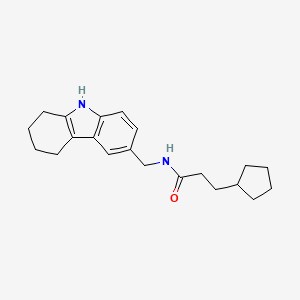 molecular formula C21H28N2O B2583497 3-cyclopentyl-N-(6,7,8,9-tetrahydro-5H-carbazol-3-ylmethyl)propanamide CAS No. 852138-05-7