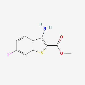 molecular formula C10H8INO2S B2583499 3-氨基-6-碘苯并噻吩-2-甲酸甲酯 CAS No. 2089966-09-4