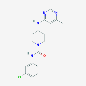 molecular formula C17H20ClN5O B2583507 N-(3-Chlorophenyl)-4-[(6-methylpyrimidin-4-yl)amino]piperidine-1-carboxamide CAS No. 2415463-14-6