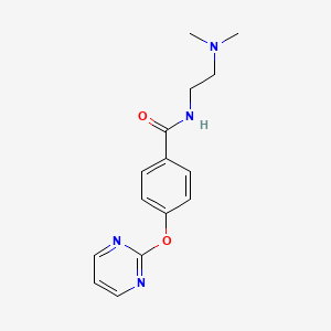 molecular formula C15H18N4O2 B2583508 N-(2-(dimethylamino)ethyl)-4-(pyrimidin-2-yloxy)benzamide CAS No. 1334370-32-9