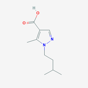 molecular formula C10H16N2O2 B2583509 5-methyl-1-(3-methylbutyl)-1H-pyrazole-4-carboxylic acid CAS No. 1306832-73-4