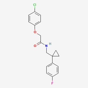 molecular formula C18H17ClFNO2 B2583512 2-(4-chlorophenoxy)-N-((1-(4-fluorophenyl)cyclopropyl)methyl)acetamide CAS No. 1049412-12-5