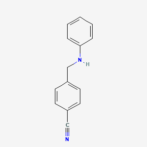 molecular formula C14H12N2 B2583516 4-[(Phenylamino)methyl]benzonitrile CAS No. 37812-49-0