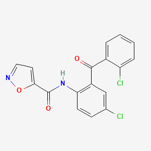 molecular formula C17H10Cl2N2O3 B2583522 N-(4-chloro-2-(2-chlorobenzoyl)phenyl)isoxazole-5-carboxamide CAS No. 941993-69-7