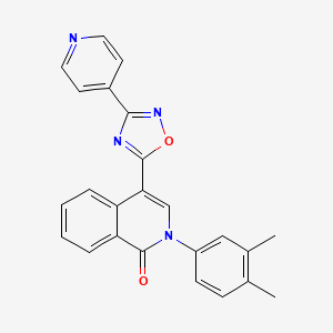 2-(3,4-dimethylphenyl)-4-(3-pyridin-4-yl-1,2,4-oxadiazol-5-yl)isoquinolin-1(2H)-one