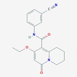 N-(3-cyanophenyl)-8-ethoxy-6-oxo-1,3,4,6-tetrahydro-2H-quinolizine-9-carboxamide