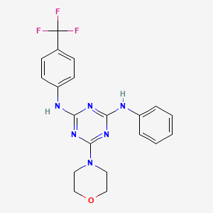 molecular formula C20H19F3N6O B2583569 6-morpholino-N2-phenyl-N4-(4-(trifluoromethyl)phenyl)-1,3,5-triazine-2,4-diamine CAS No. 232935-36-3