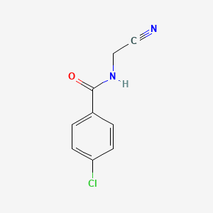 molecular formula C9H7ClN2O B2583578 4-chloro-N-(cyanomethyl)benzamide CAS No. 22198-19-2