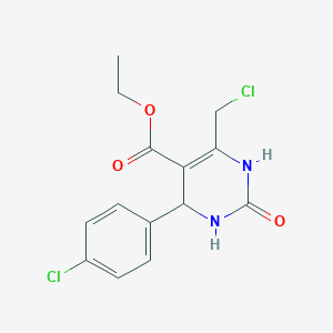 molecular formula C14H14Cl2N2O3 B2583585 Ethyl 6-(chloromethyl)-4-(4-chlorophenyl)-2-oxo-1,2,3,4-tetrahydropyrimidine-5-carboxylate CAS No. 475042-34-3