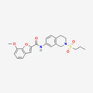 7-methoxy-N-(2-(propylsulfonyl)-1,2,3,4-tetrahydroisoquinolin-7-yl)benzofuran-2-carboxamide