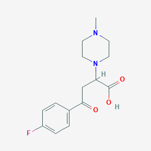 molecular formula C15H19FN2O3 B2583598 4-(4-Fluorophenyl)-2-(4-methylpiperazin-1-yl)-4-oxobutanoic acid CAS No. 301194-43-4