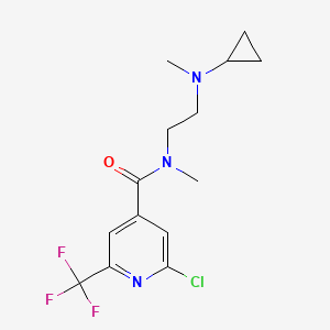 molecular formula C14H17ClF3N3O B2583606 2-chloro-N-{2-[cyclopropyl(methyl)amino]ethyl}-N-methyl-6-(trifluoromethyl)pyridine-4-carboxamide CAS No. 2094662-86-7