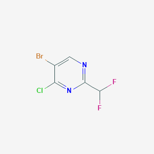 molecular formula C5H2BrClF2N2 B2583610 5-Bromo-4-chloro-2-(difluoromethyl)pyrimidine CAS No. 2248320-47-8