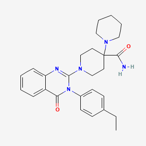 molecular formula C27H33N5O2 B2583617 1-[3-(4-Ethylphenyl)-4-oxoquinazolin-2-yl]-4-piperidin-1-ylpiperidine-4-carboxamide CAS No. 902564-24-3