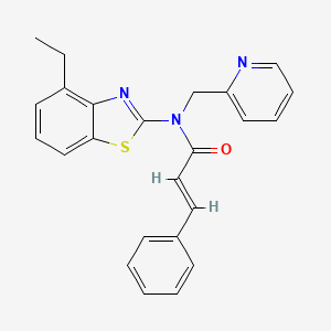 N-(4-ethylbenzo[d]thiazol-2-yl)-N-(pyridin-2-ylmethyl)cinnamamide
