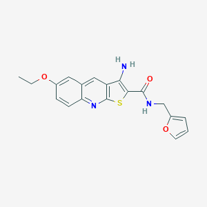 molecular formula C19H17N3O3S B258363 3-amino-6-ethoxy-N-(furan-2-ylmethyl)thieno[2,3-b]quinoline-2-carboxamide 