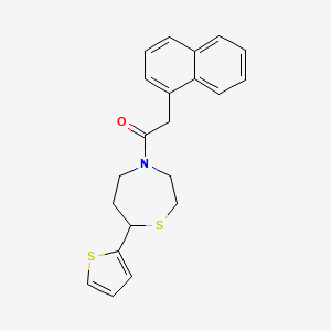 2-(Naphthalen-1-yl)-1-(7-(thiophen-2-yl)-1,4-thiazepan-4-yl)ethanone