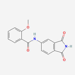 molecular formula C16H12N2O4 B2583643 N-(1,3-二氧代异吲哚-5-基)-2-甲氧基苯甲酰胺 CAS No. 518021-55-1