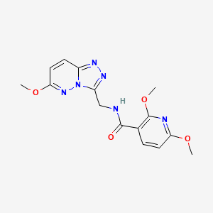 molecular formula C15H16N6O4 B2583646 2,6-dimethoxy-N-((6-methoxy-[1,2,4]triazolo[4,3-b]pyridazin-3-yl)methyl)nicotinamide CAS No. 2034325-32-9