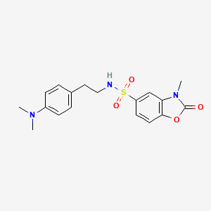molecular formula C18H21N3O4S B2583651 N-(4-(二甲氨基)苯乙基)-3-甲基-2-氧代-2,3-二氢苯并[d]恶唑-5-磺酰胺 CAS No. 1448047-10-6