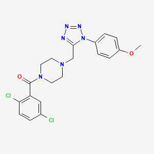 molecular formula C20H20Cl2N6O2 B2583667 (2,5-二氯苯基)(4-((1-(4-甲氧基苯基)-1H-四唑-5-基)甲基)哌嗪-1-基)甲苯酮 CAS No. 1040678-37-2