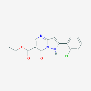 molecular formula C15H12ClN3O3 B258369 Ethyl 2-(2-chlorophenyl)-7-hydroxypyrazolo[1,5-a]pyrimidine-6-carboxylate 