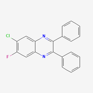 molecular formula C20H12ClFN2 B2583700 6-氯-7-氟-2,3-二苯基喹喔啉 CAS No. 218456-76-9
