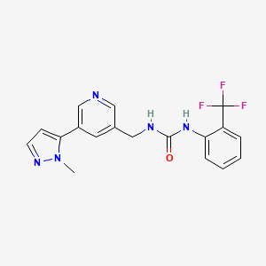 1-((5-(1-methyl-1H-pyrazol-5-yl)pyridin-3-yl)methyl)-3-(2-(trifluoromethyl)phenyl)urea