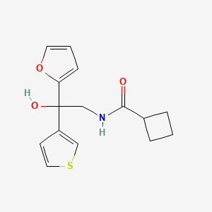 N-(2-(furan-2-yl)-2-hydroxy-2-(thiophen-3-yl)ethyl)cyclobutanecarboxamide