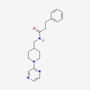 3-phenyl-N-((1-(pyrazin-2-yl)piperidin-4-yl)methyl)propanamide