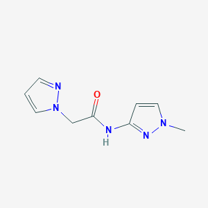 molecular formula C9H11N5O B2583727 N-(1-methyl-1H-pyrazol-3-yl)-2-(1H-pyrazol-1-yl)acetamide CAS No. 1171695-39-8